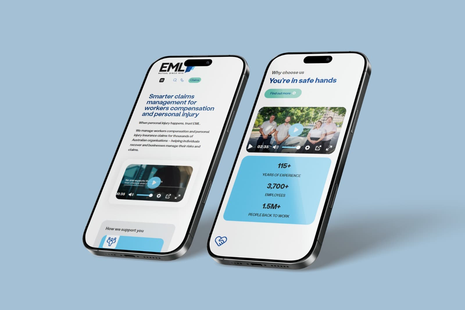 EML claims management mobile site
